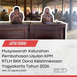 Muskal Usulan KPM RTLH BKK Dana Keistimewaan Yogyakarta Tahun 2026 Kalurahan Jetis